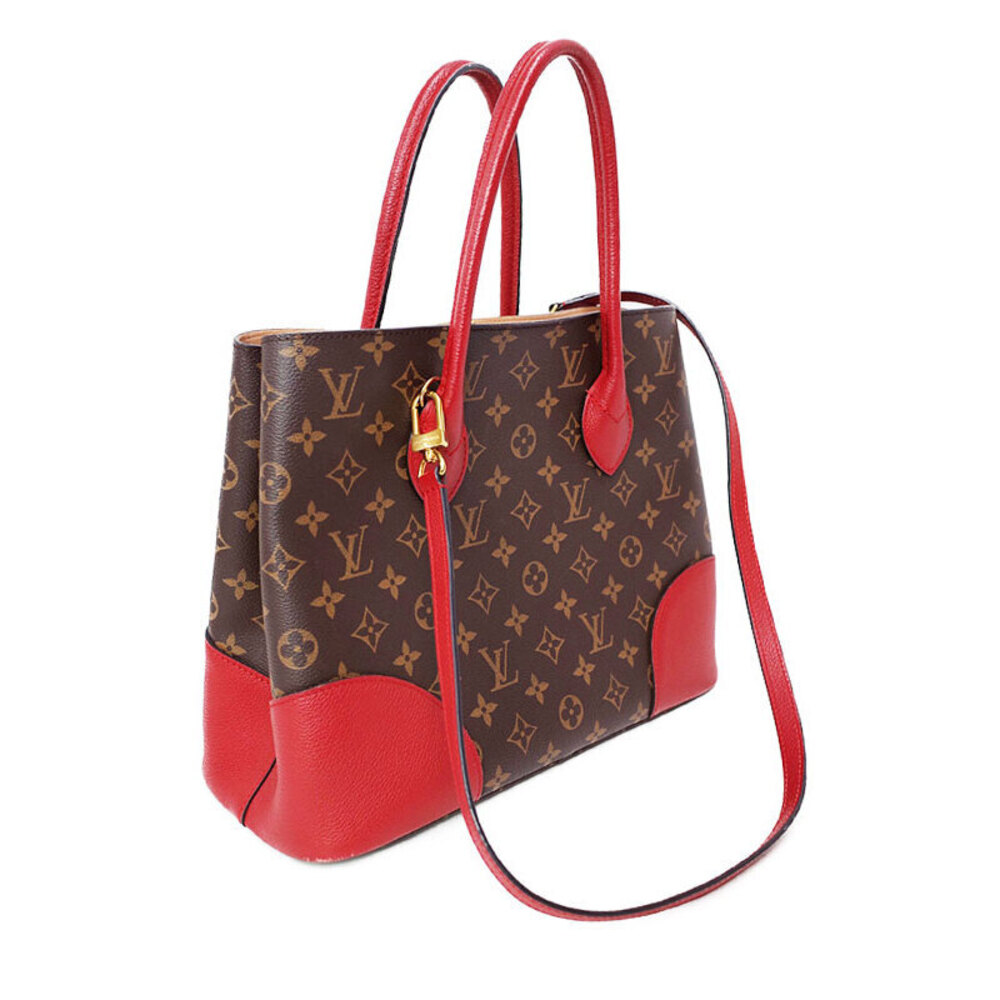 Louis Vuitton Bag Shoulder Brown Leather Leather Monogram Flandrin Brown